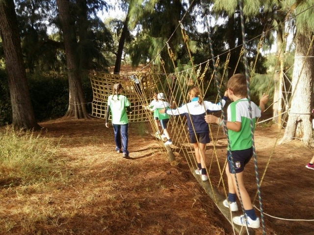 En el parque de aventuras